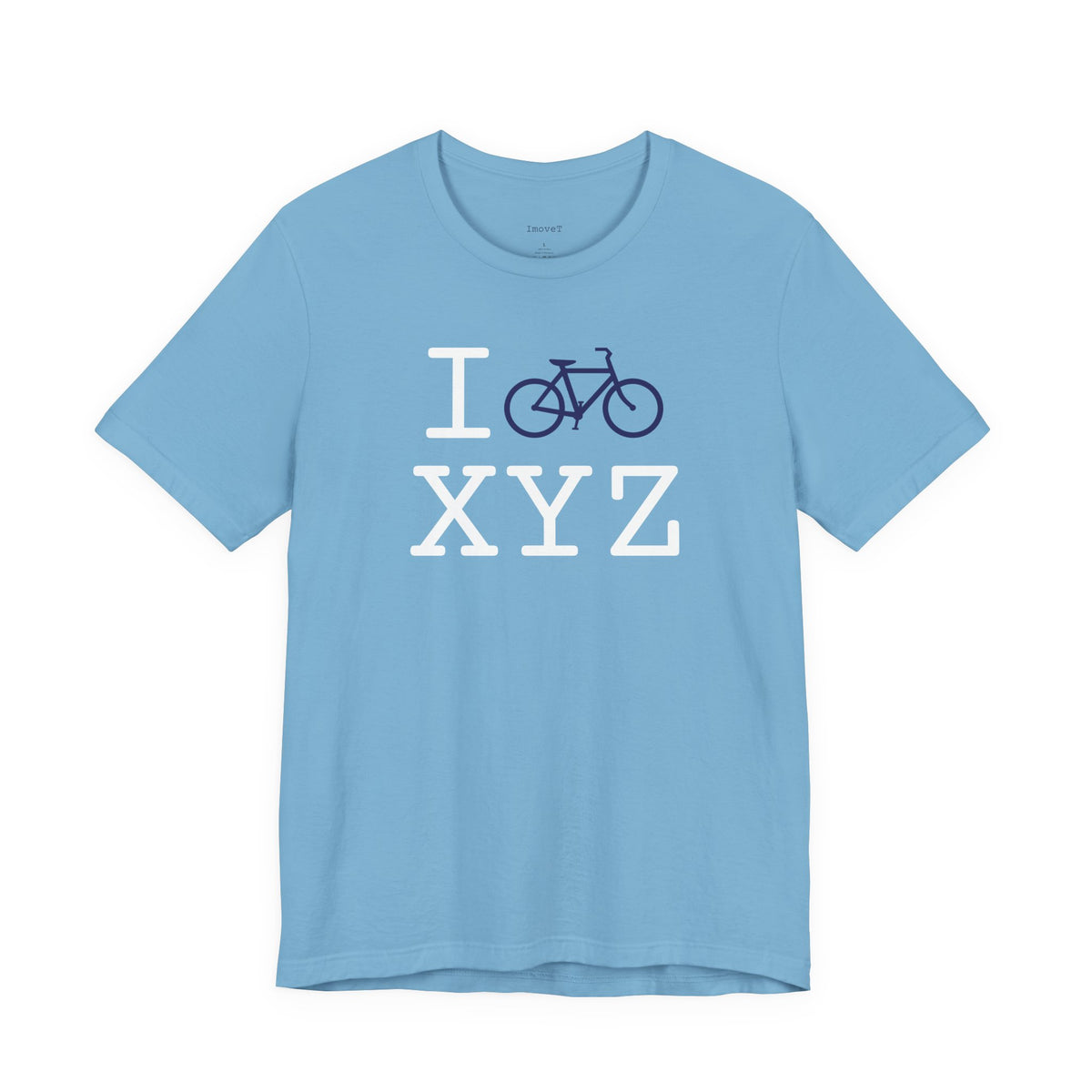 I Bike unisex T, navy bike
