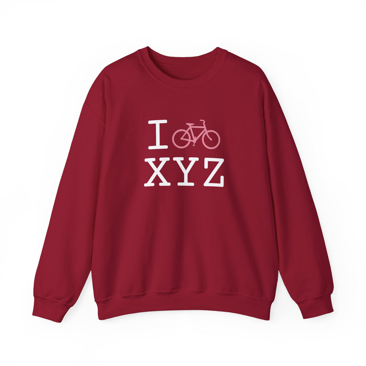 I Bike sweatshirt, pink bike