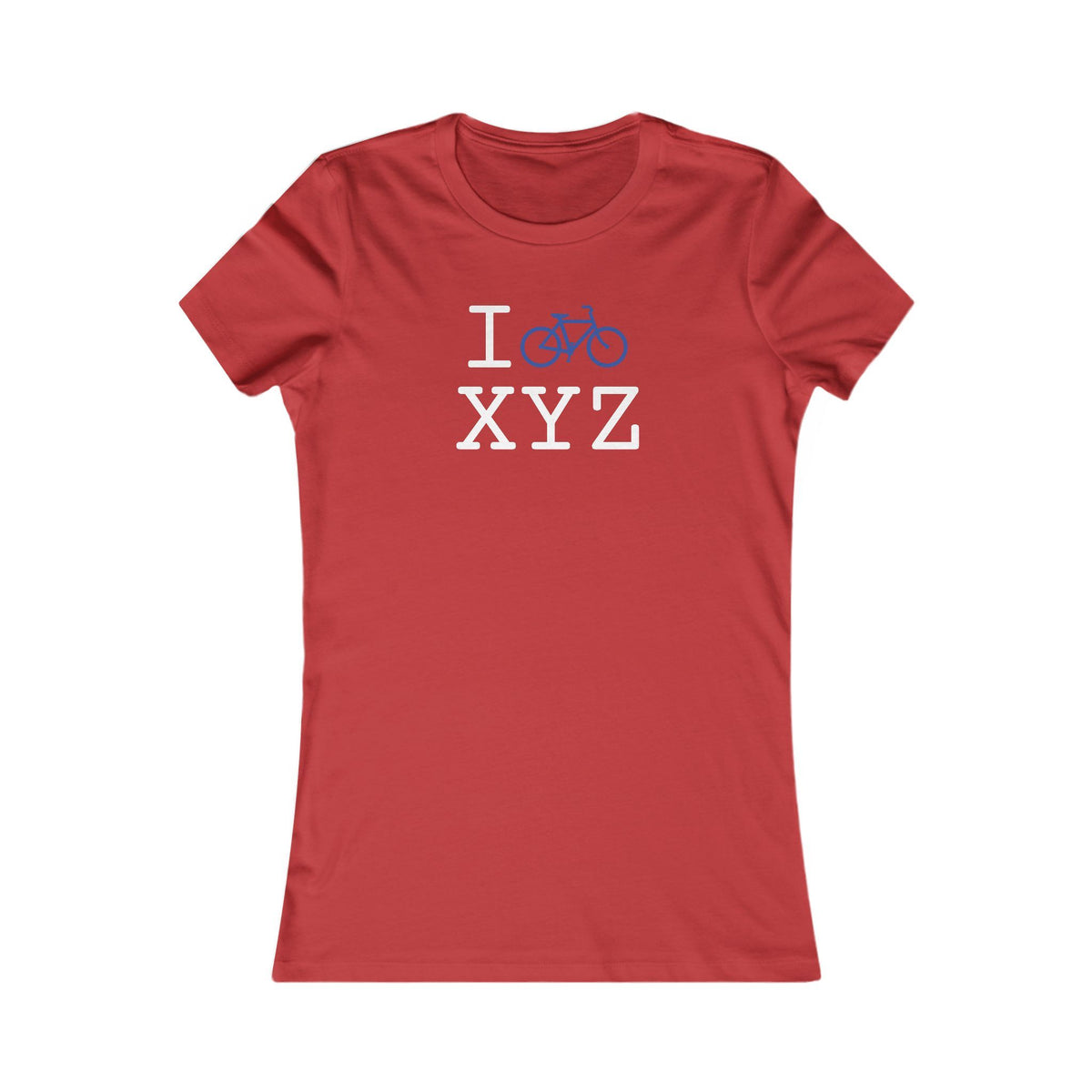 I Bike women's T, blue bike