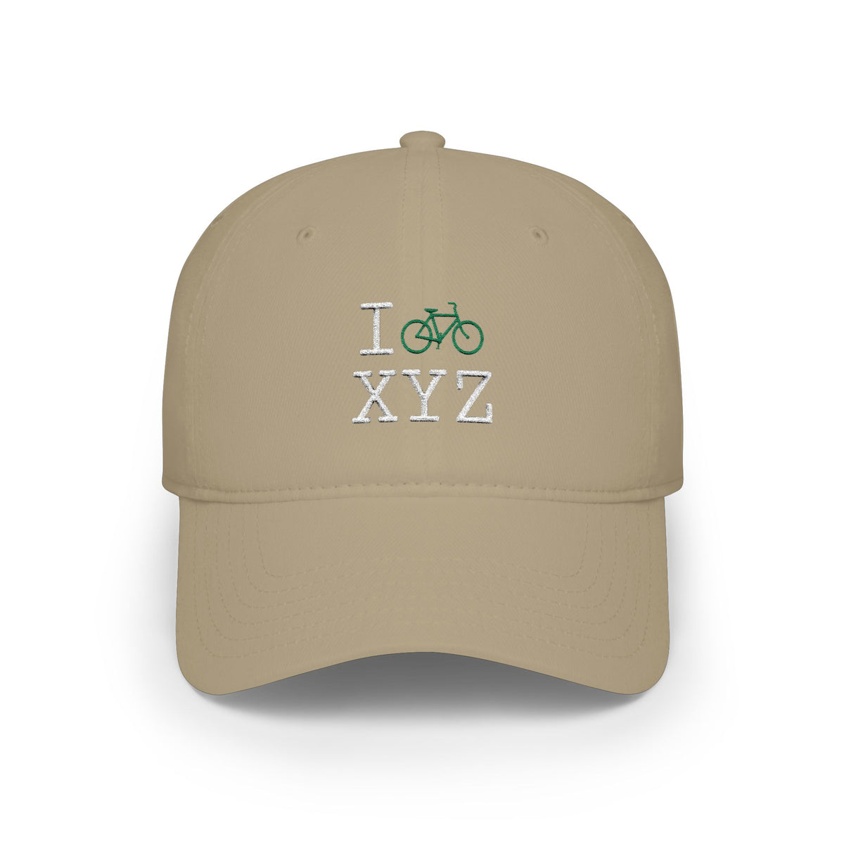 I Bike baseball cap, green bike