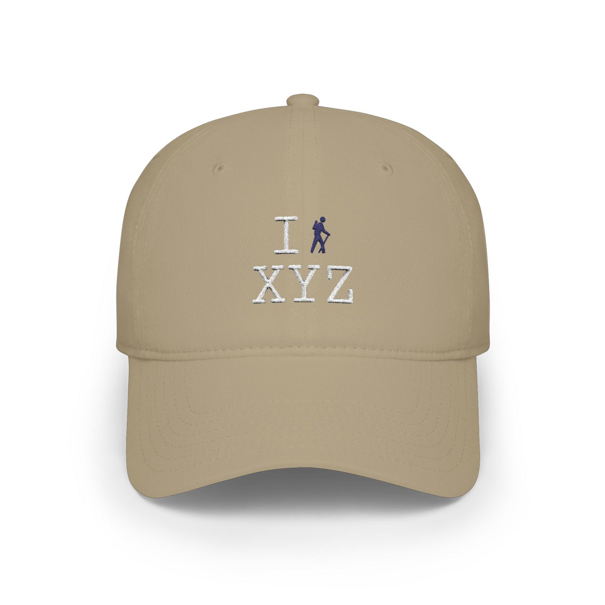 I Hike baseball cap, navy hiker