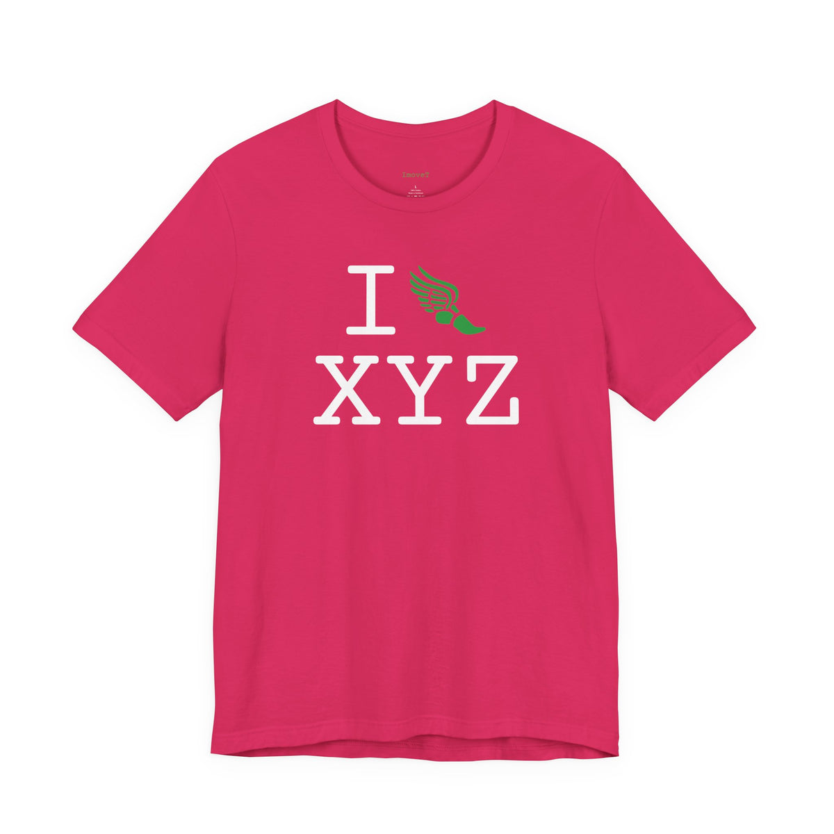 I Run unisex T, green logo