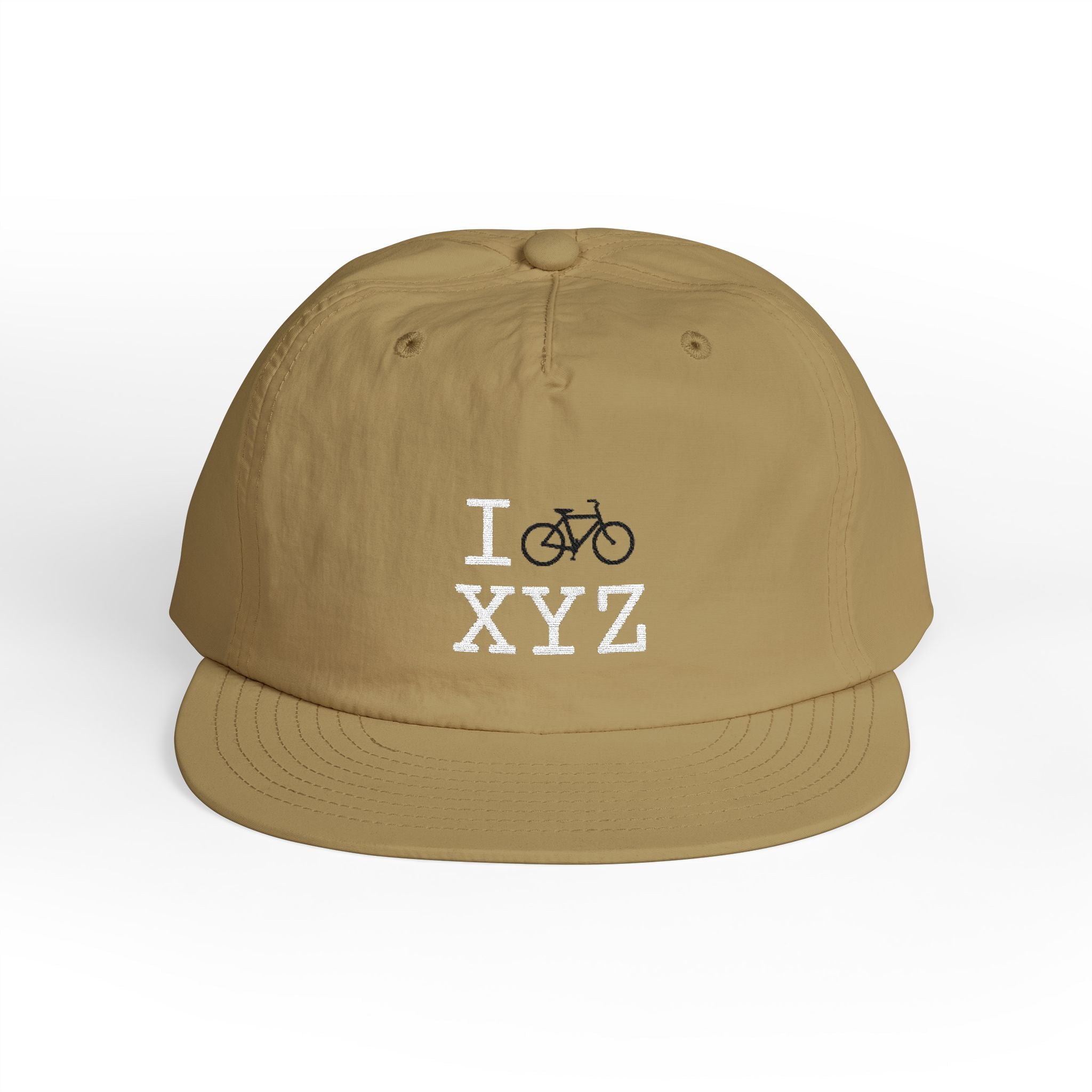 I Bike athletic hat, black bike