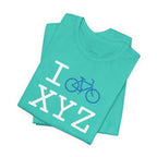 I Bike unisex T, light blue bike