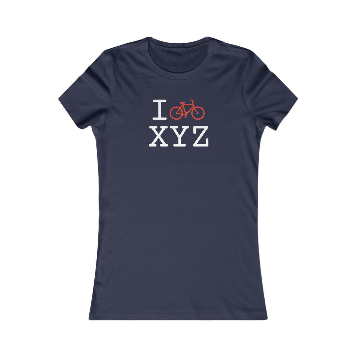 I Bike women's T, red bike