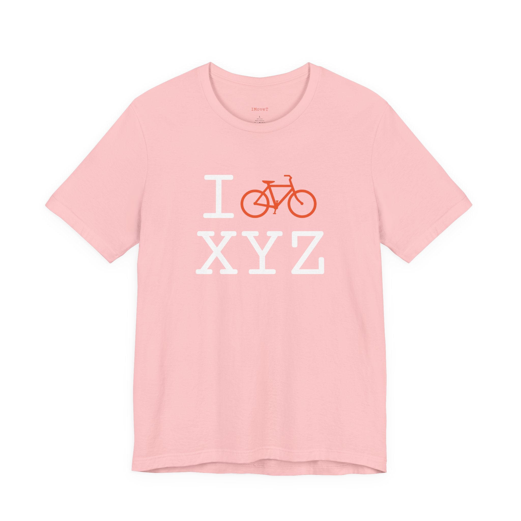 I Bike ___ unisex T, orange bike