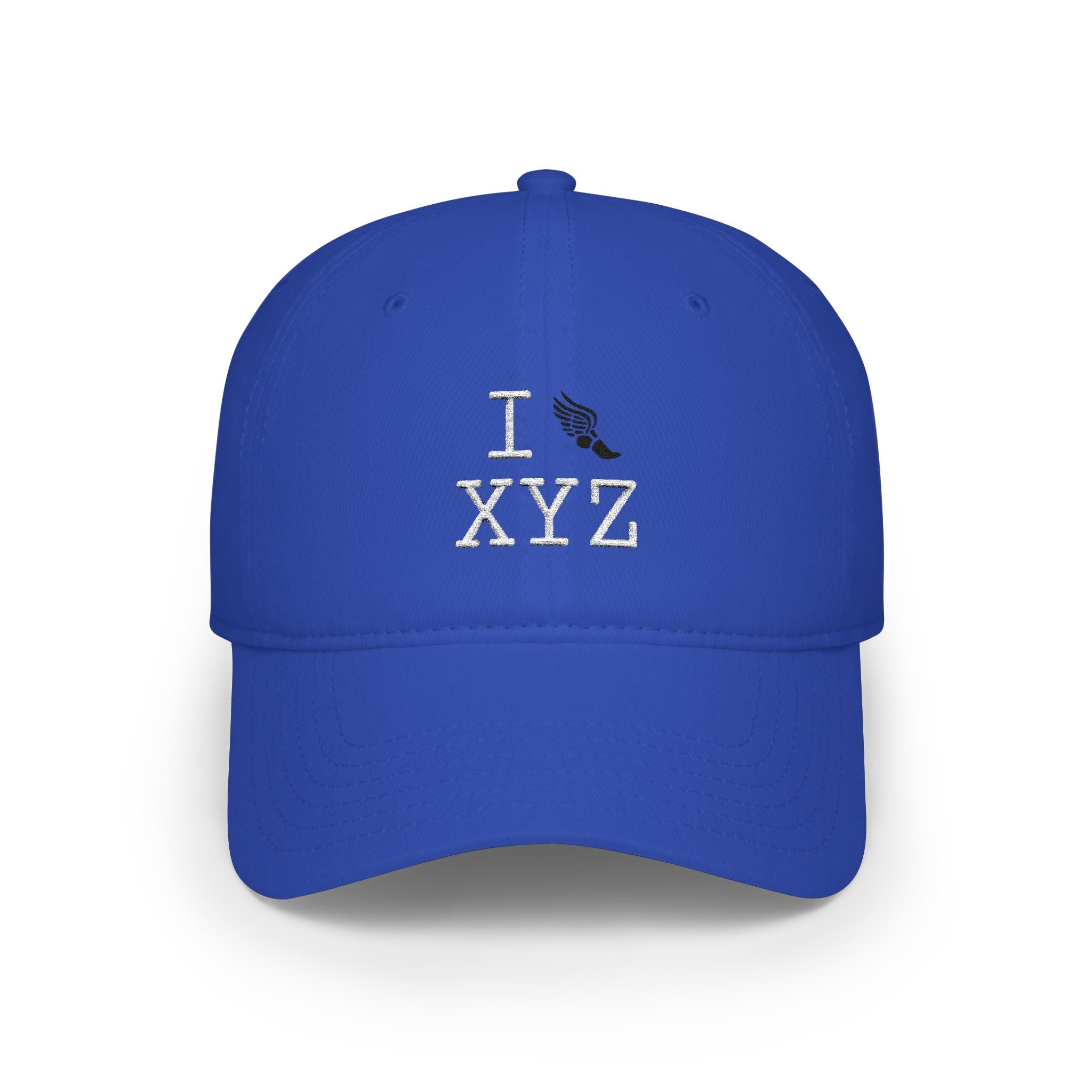 I Run baseball cap, black logo