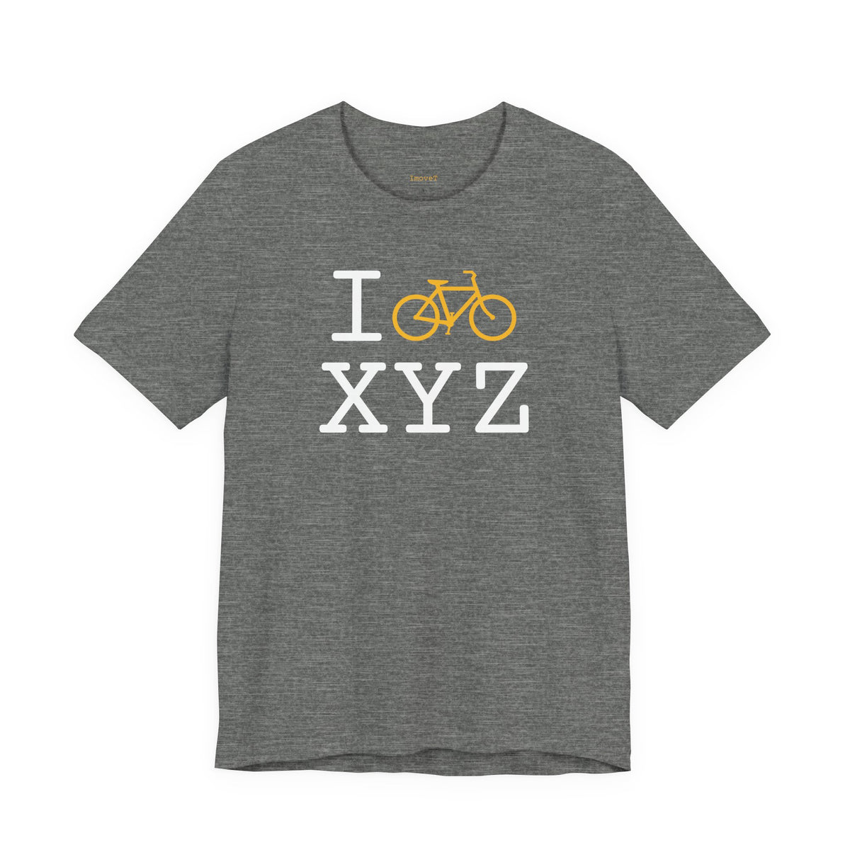 I Bike unisex T, yellow bike