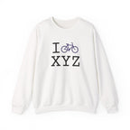 I Bike sweatshirt, purple bike