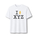 "I Hike ___" athletic T, yellow hiker