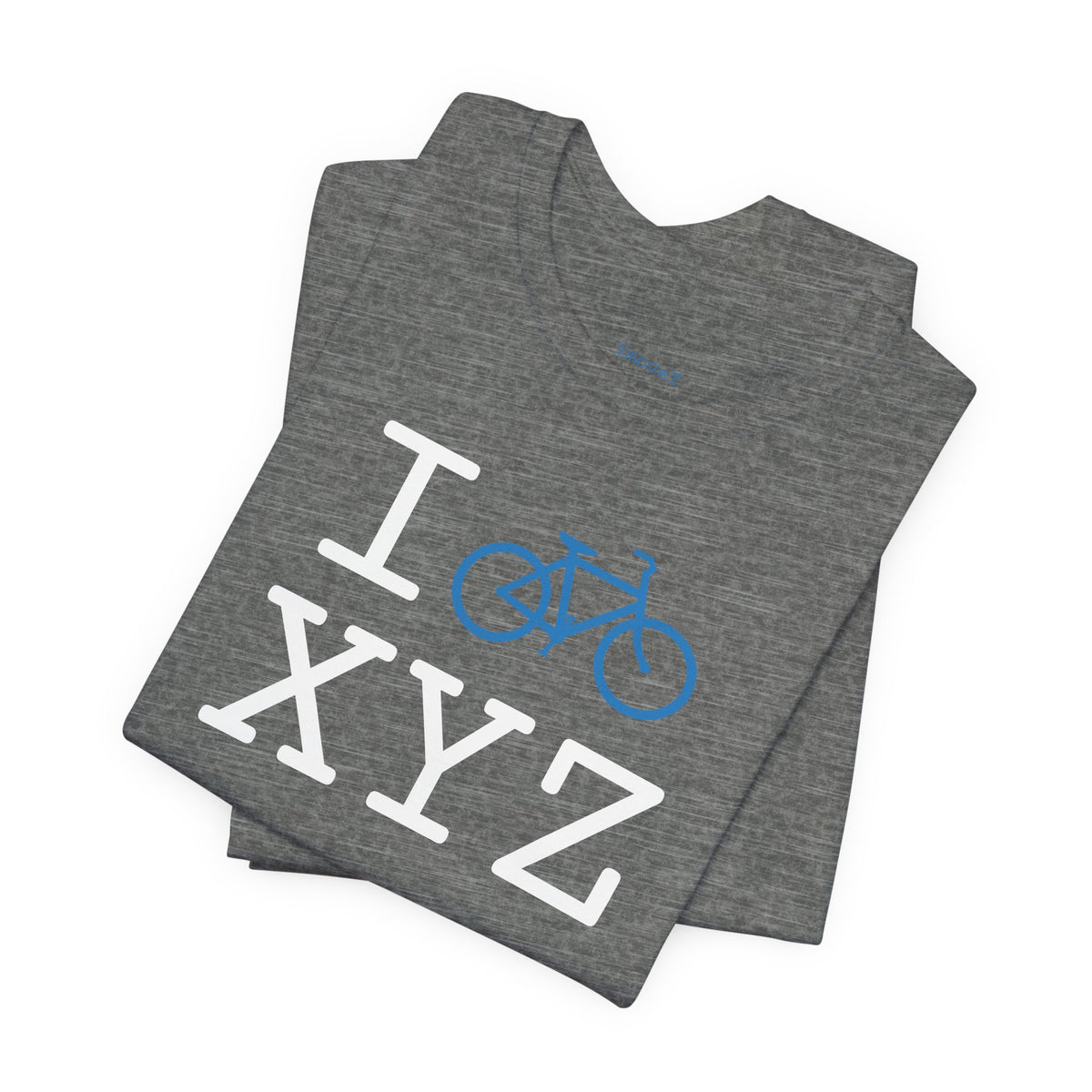 I Bike unisex T, light blue bike