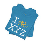 I Bike unisex T, yellow bike