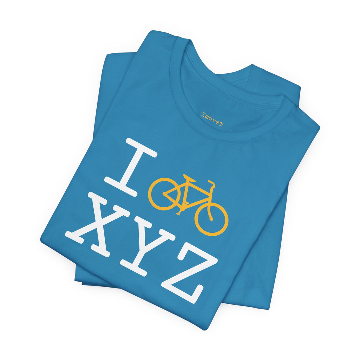 I Bike unisex T, yellow bike