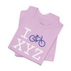 I Bike unisex T, blue bike
