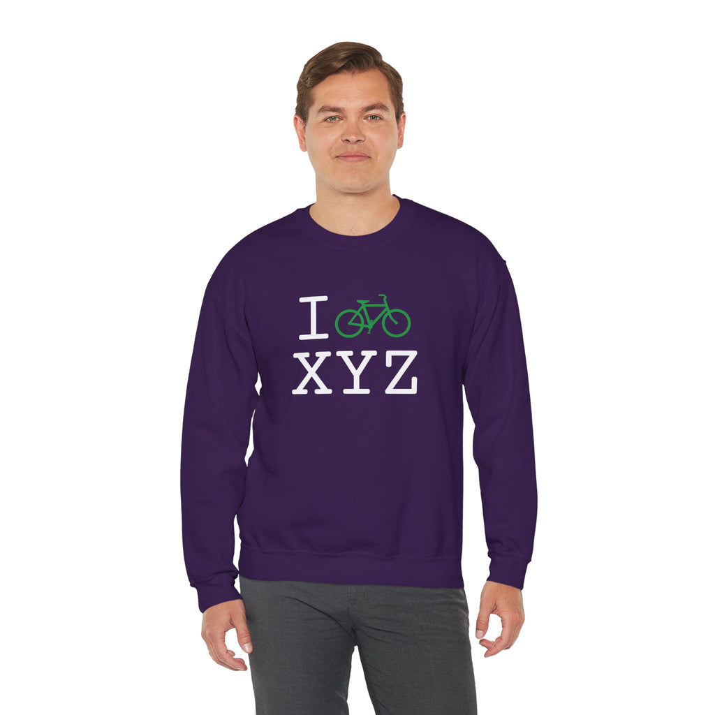I Bike sweatshirt, green bike