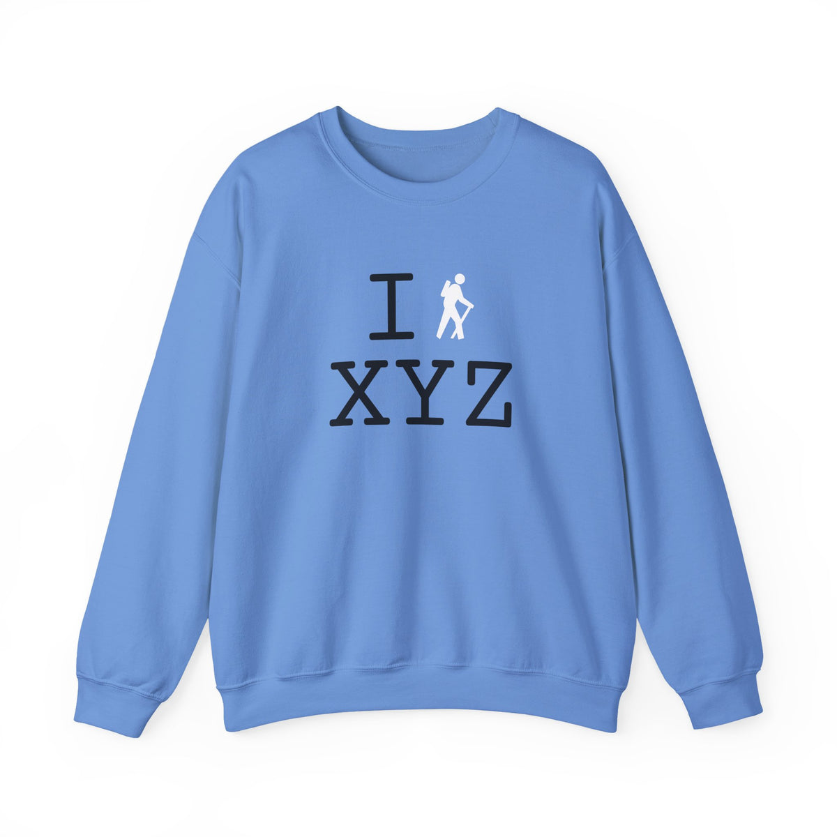 I Hike sweatshirt, white hiker