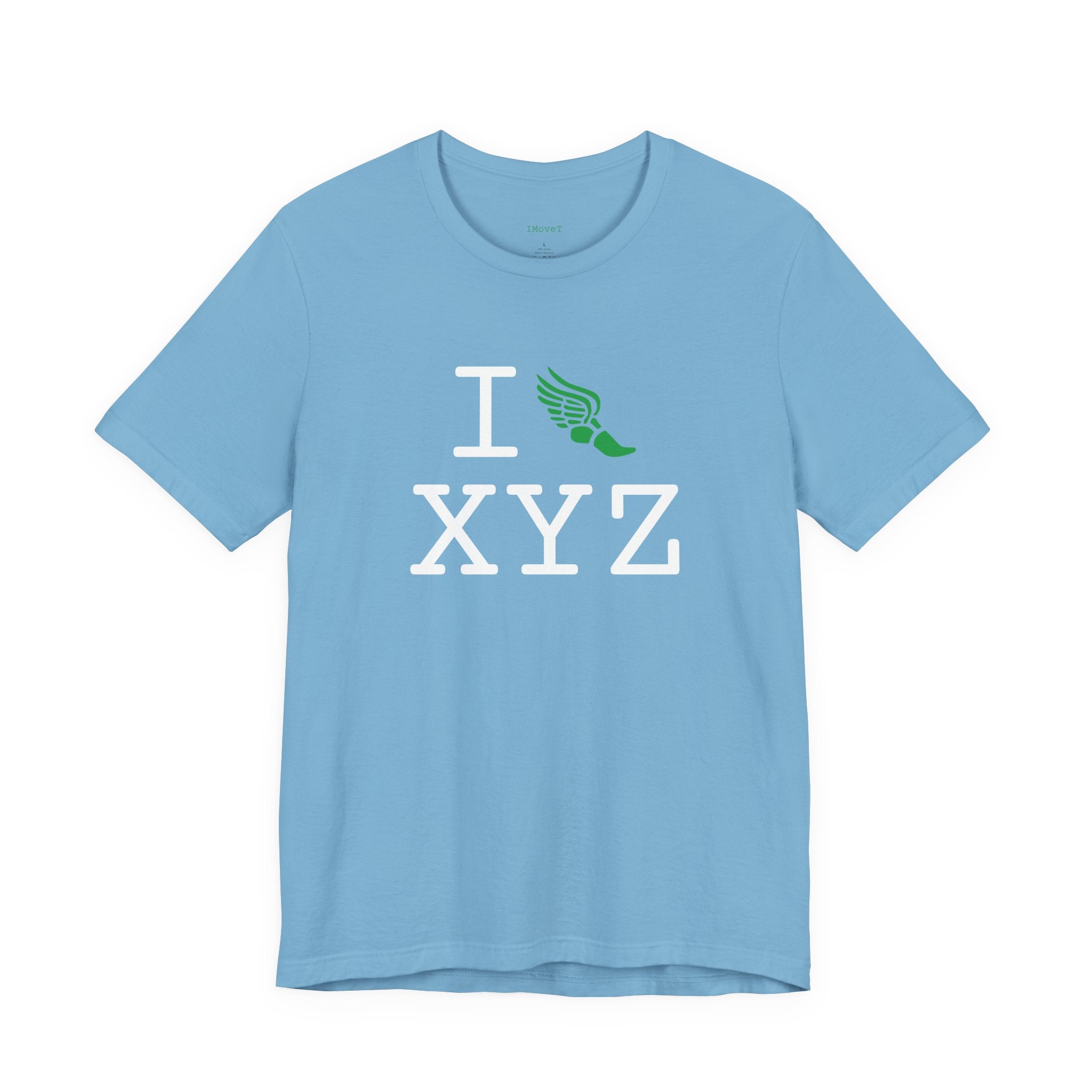 I Run ___ unisex T, green logo