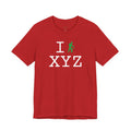 I Hike unisex T, green hiker
