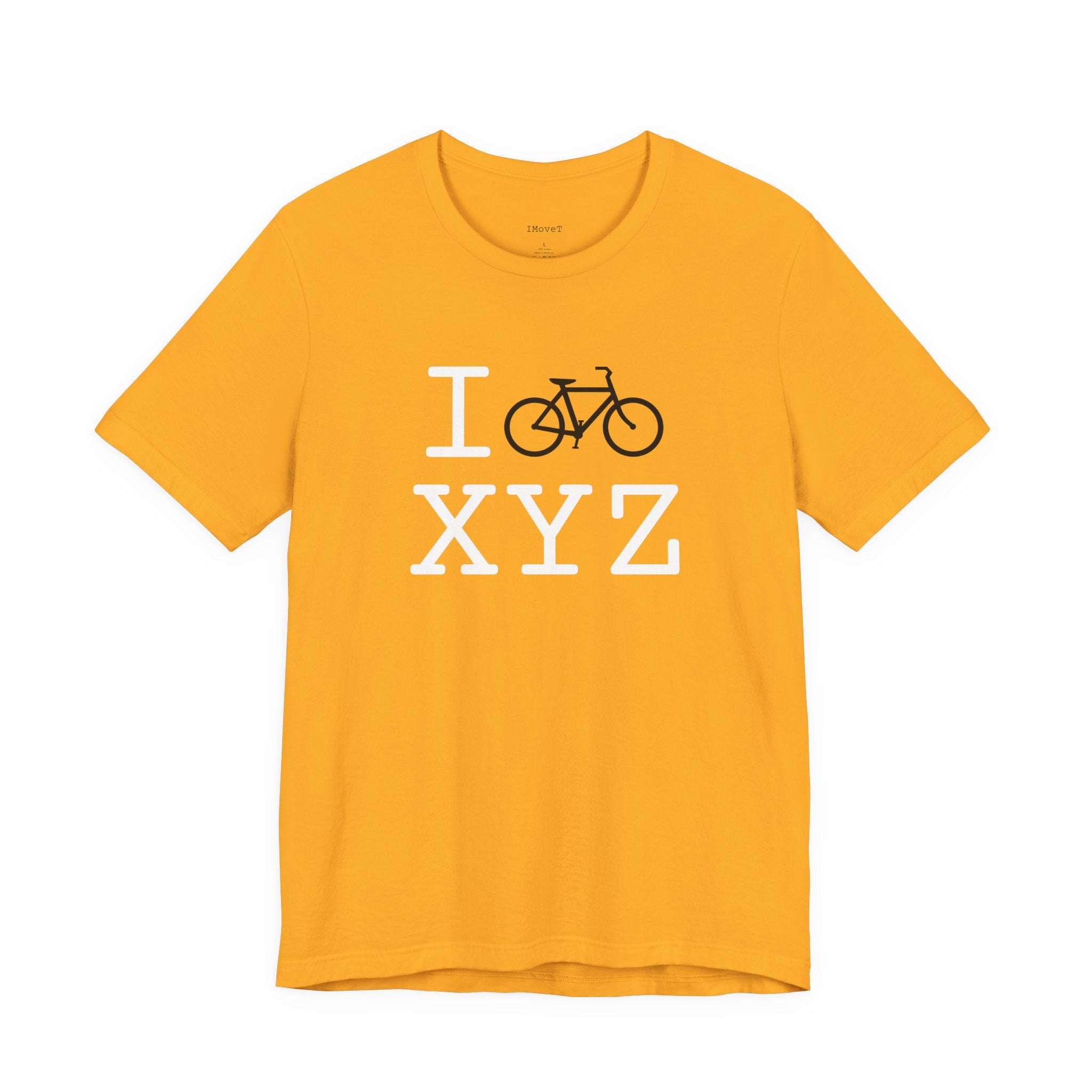 I Bike ___ unisex T, black bike