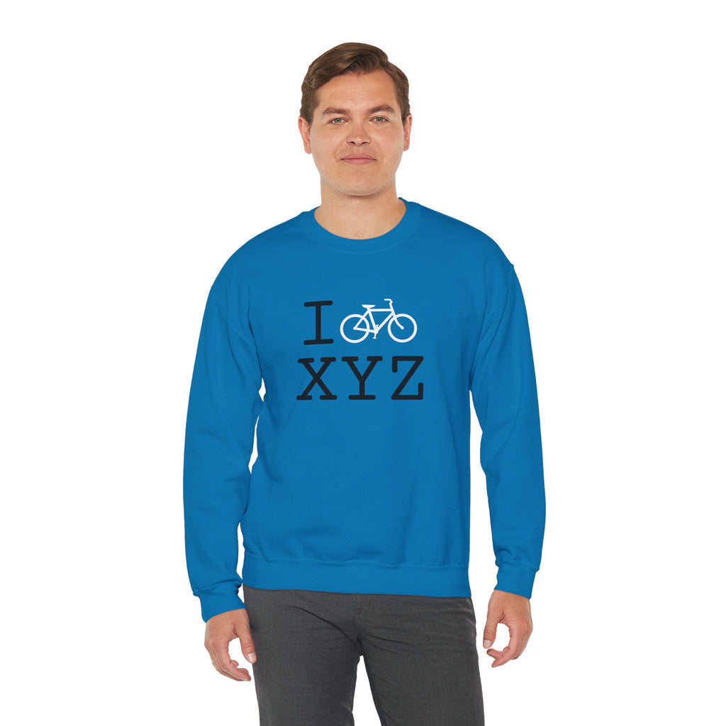 I Bike sweatshirt, white bike