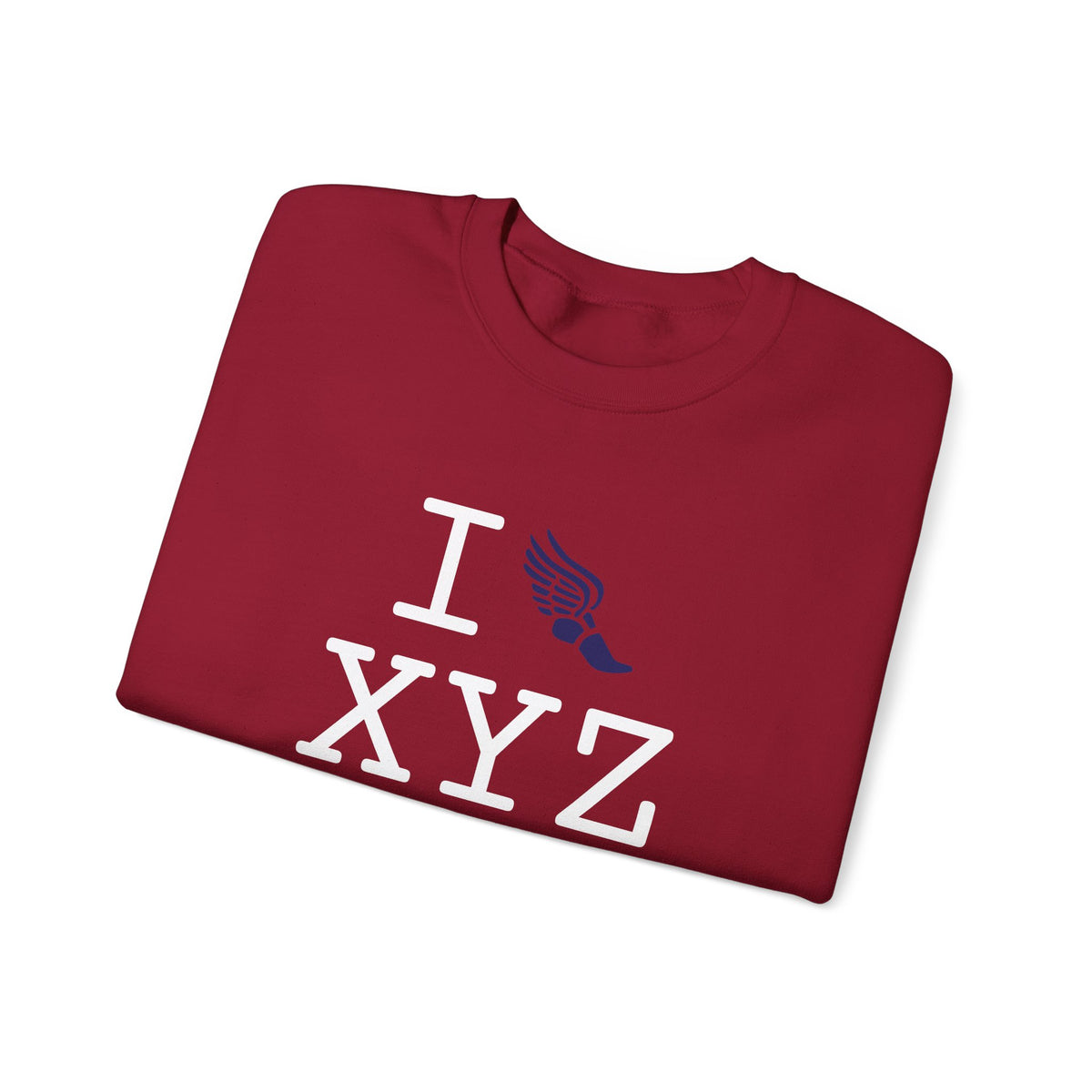 I Run sweatshirt, navy logo