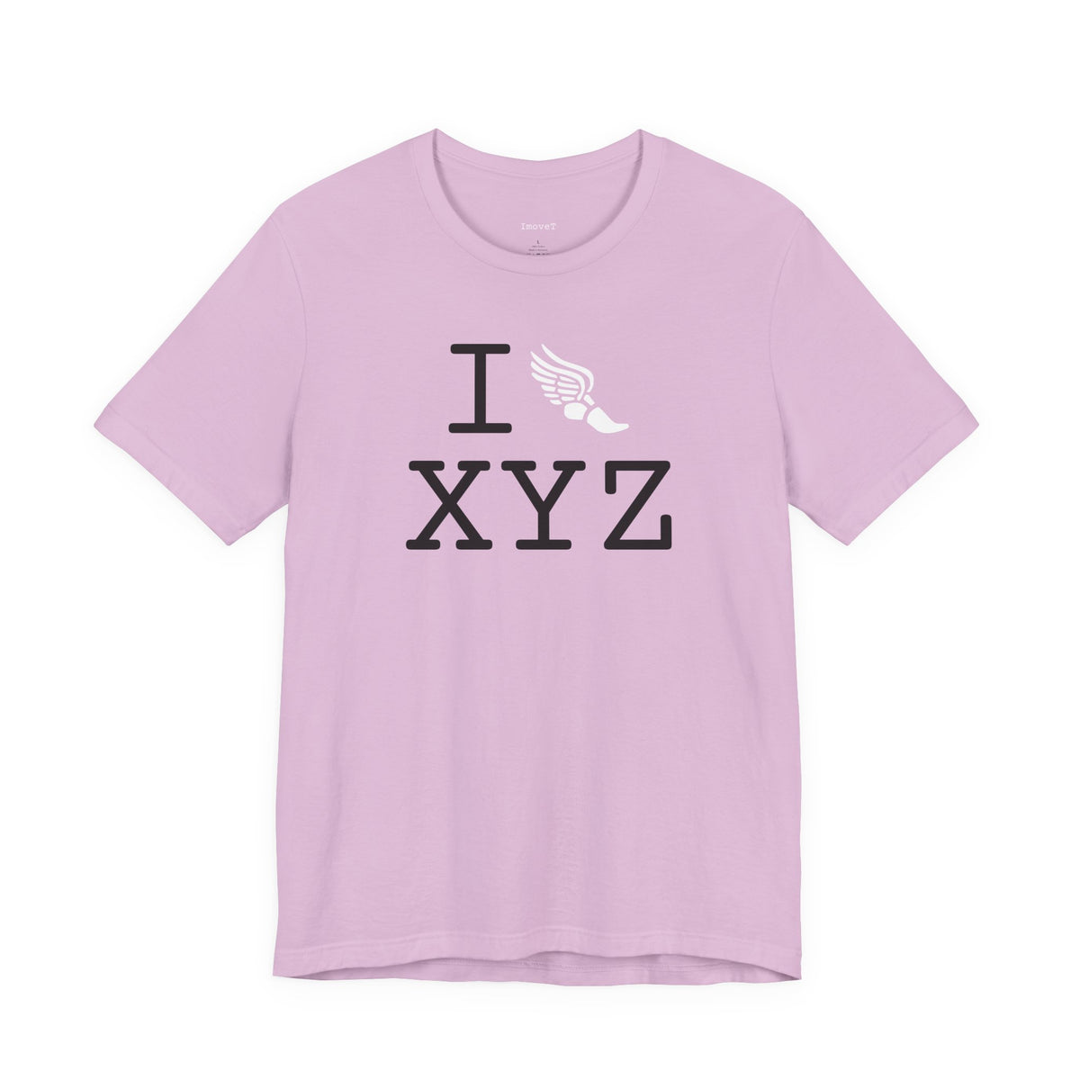 I Run unisex T, white logo