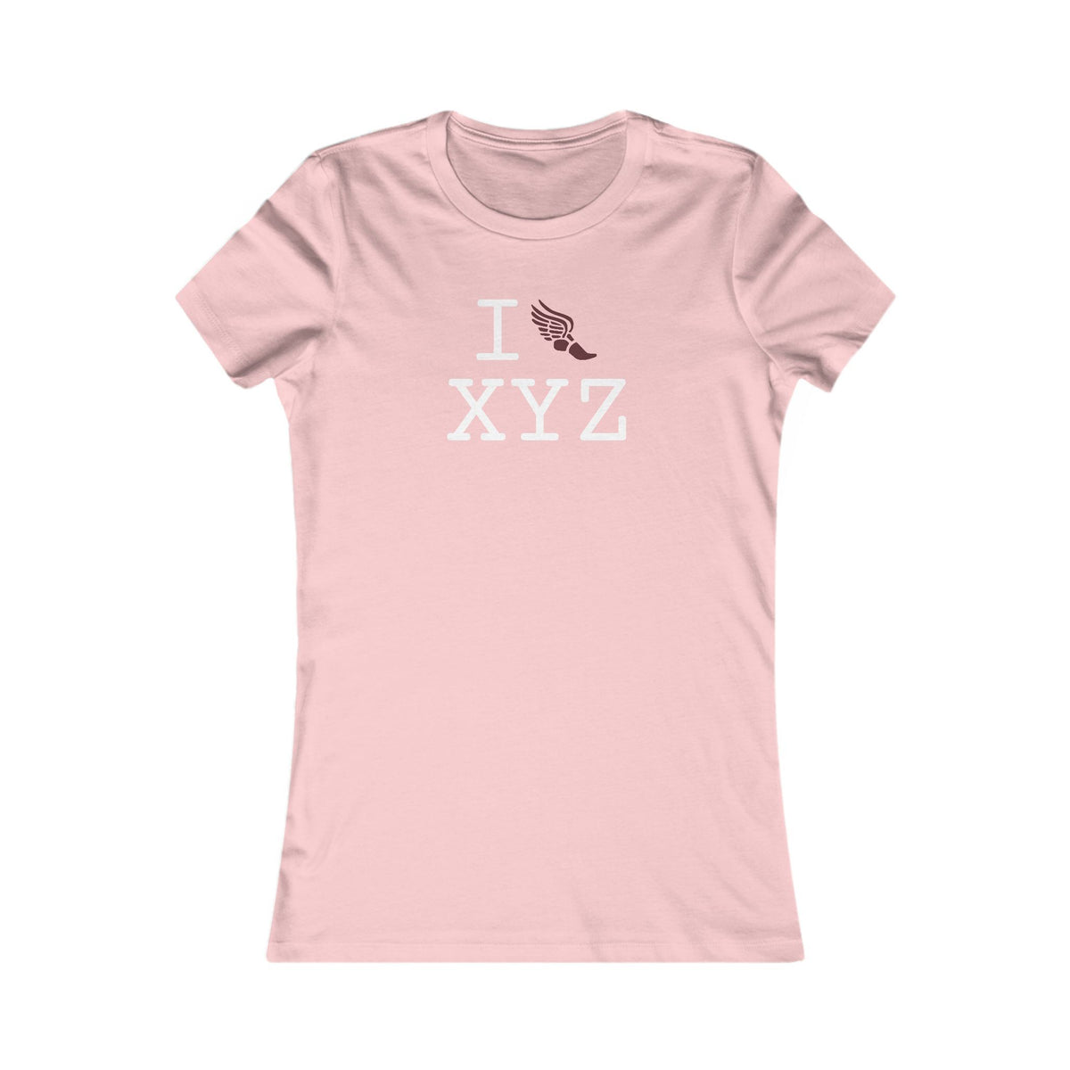 I Run women's T, maroon logo