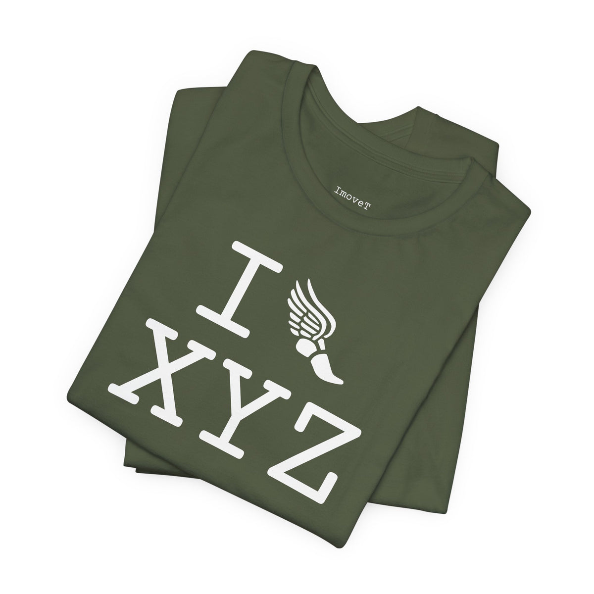 I Run unisex T, white logo