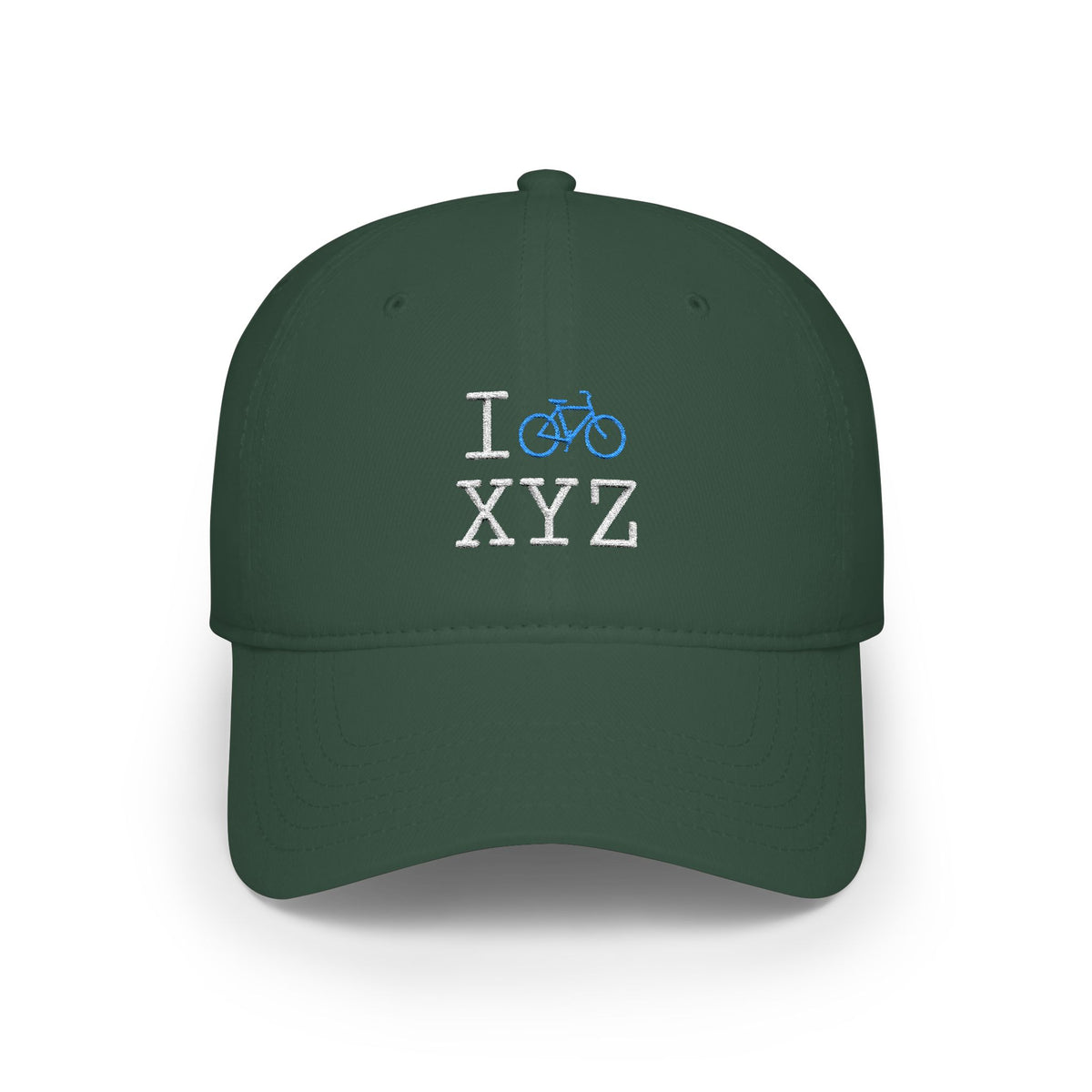 I Bike baseball cap, light blue bike