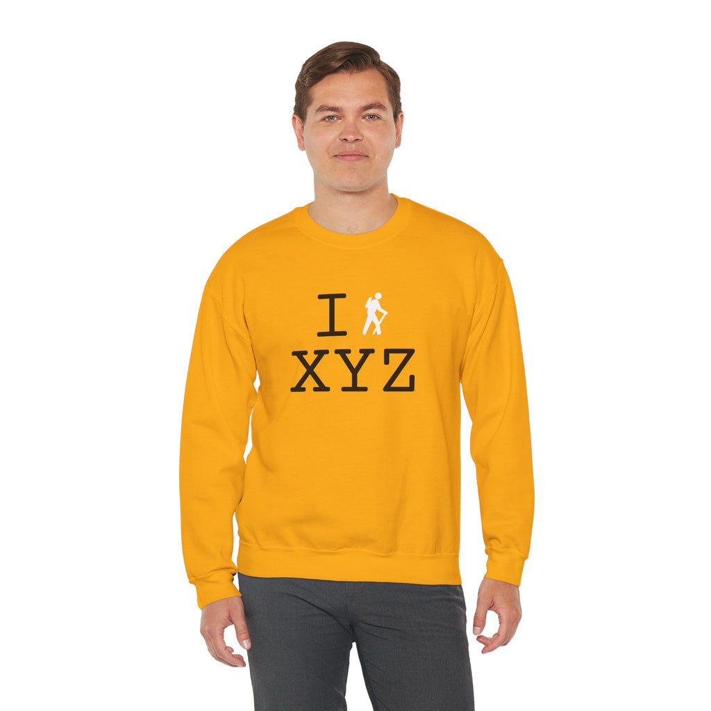 I Hike sweatshirt, white hiker
