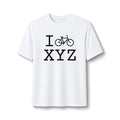 "I Bike ___" athletic T, black bike