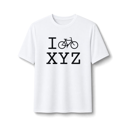 "I Bike ___" athletic T, black bike