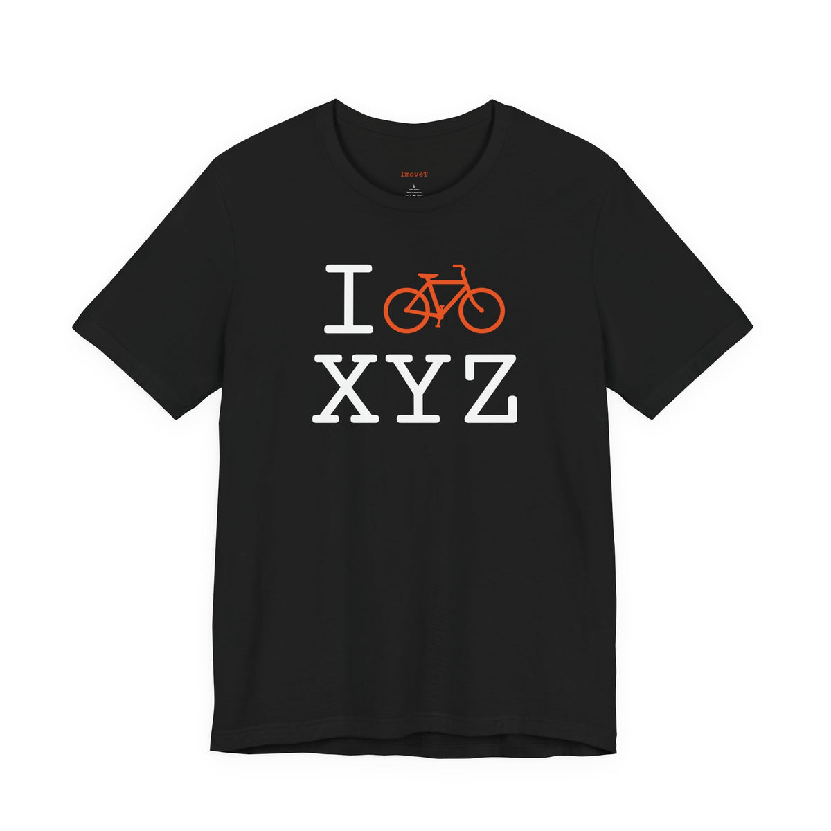 I Bike unisex T, orange bike