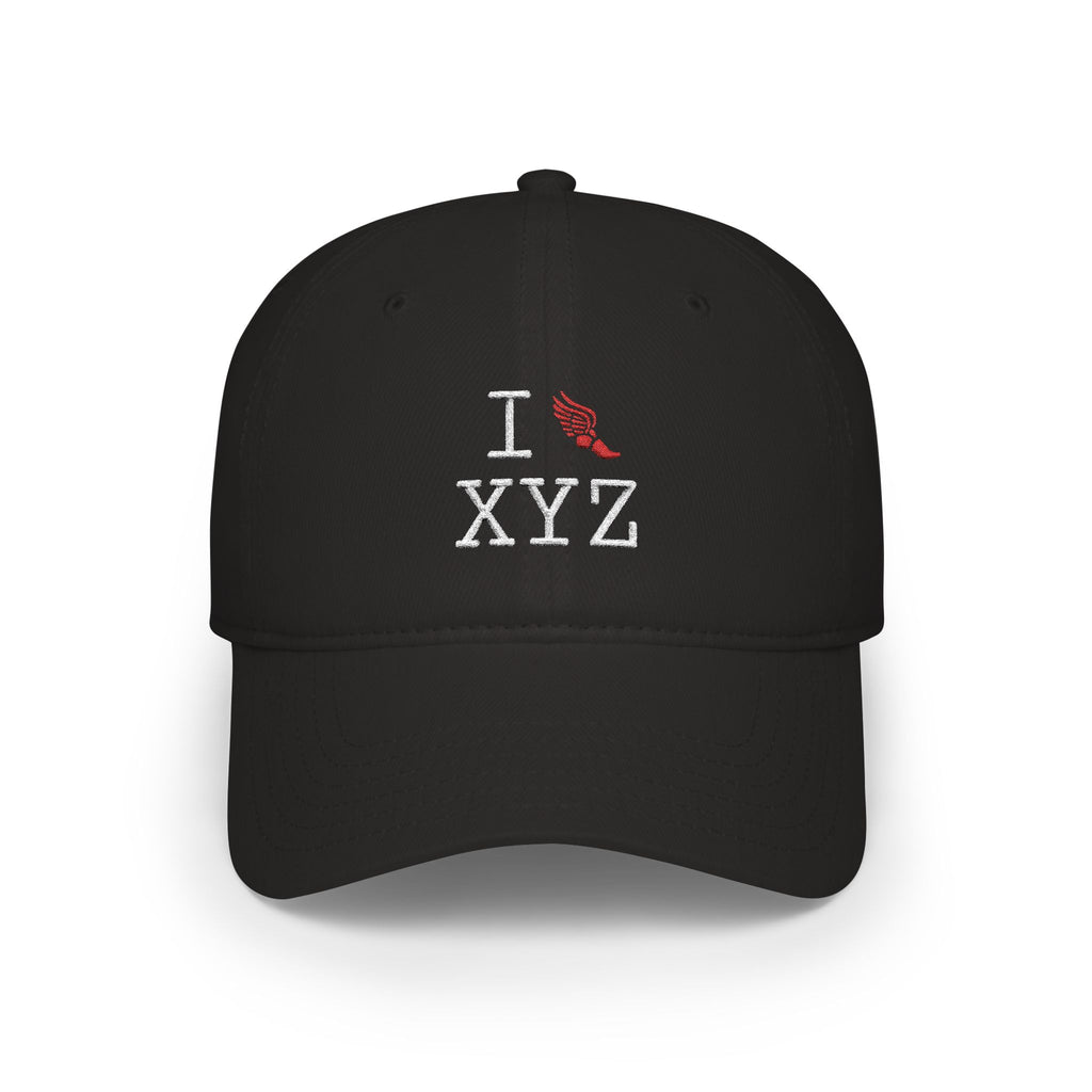 I Run baseball cap, red logo