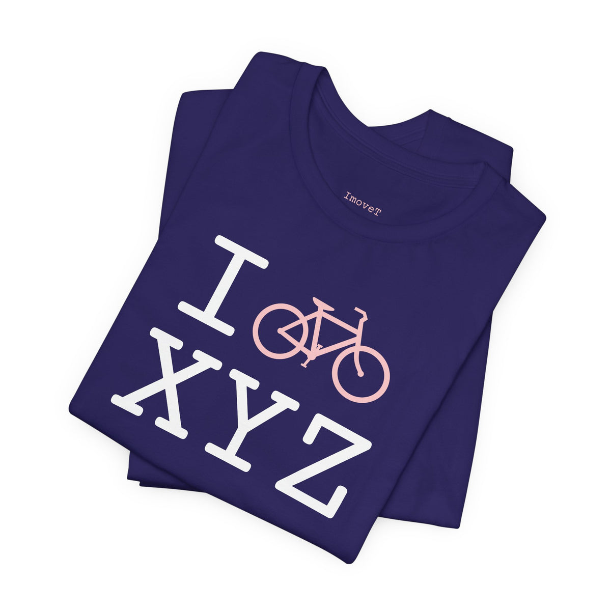 I Bike unisex T, pink bike