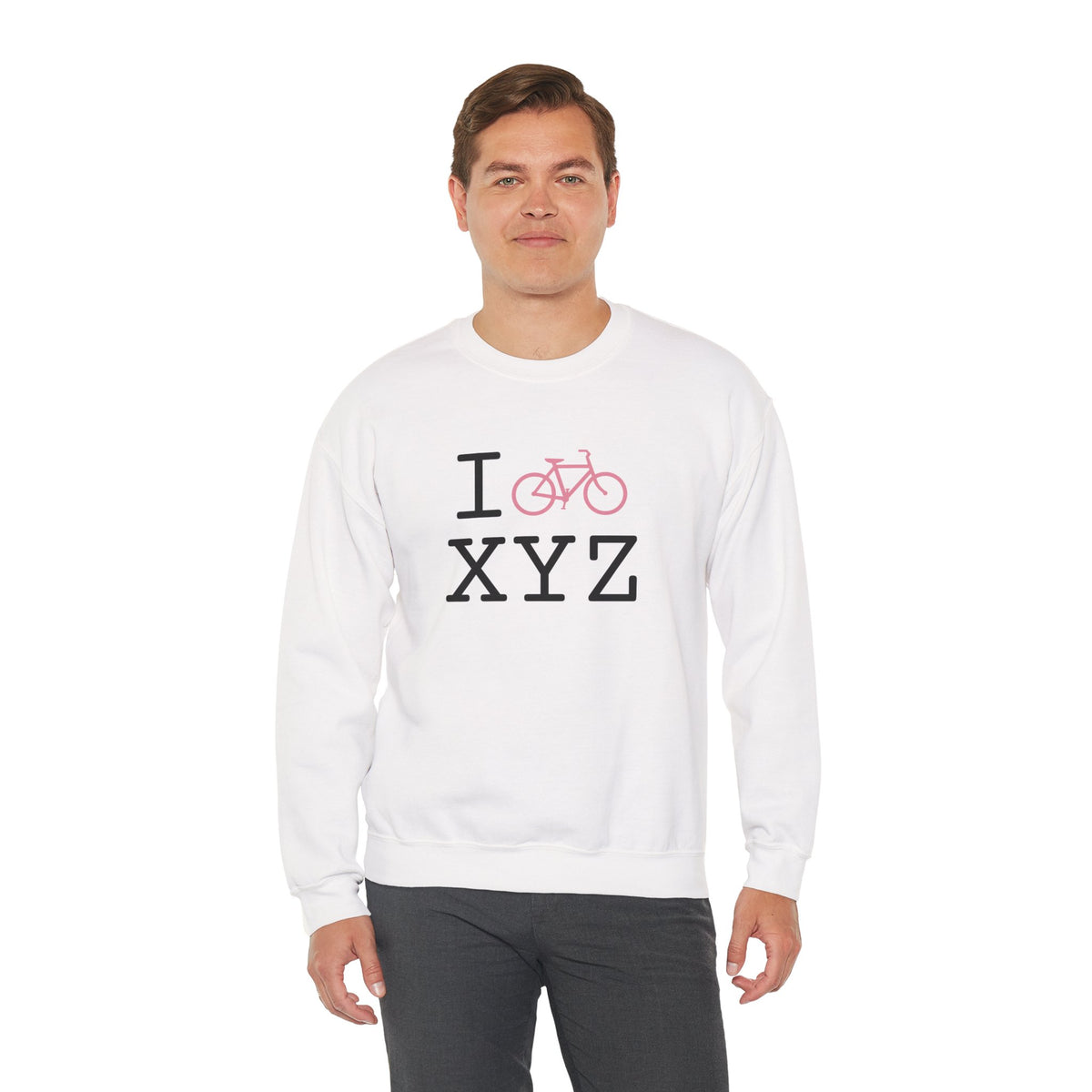 I Bike sweatshirt, pink bike