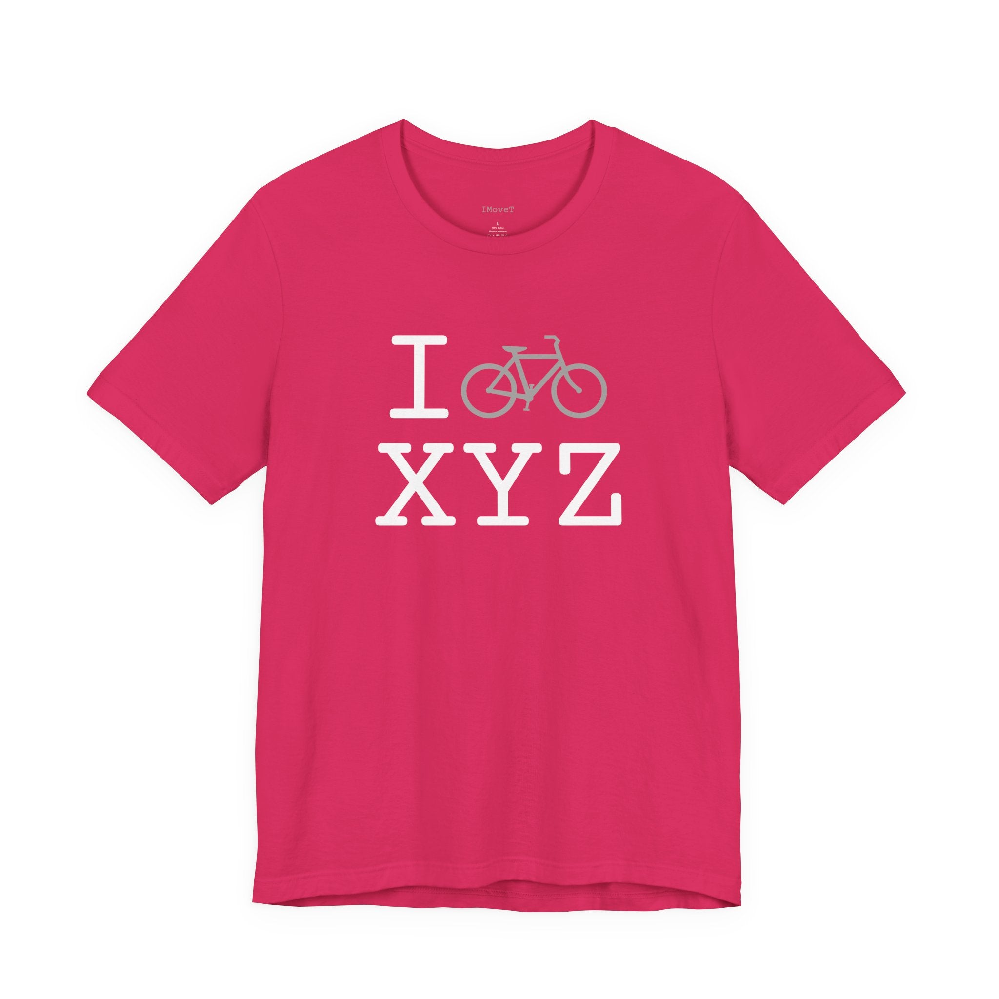 I Bike ___ unisex T, grey bike