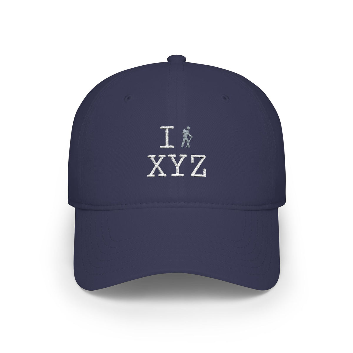 I Hike baseball cap, grey hiker