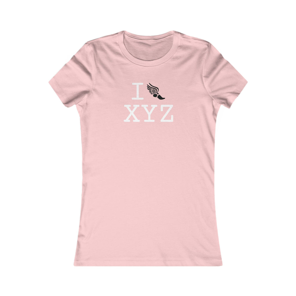 I Run women's T, black logo