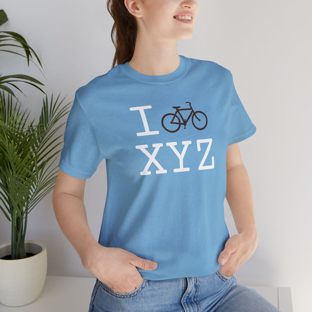 I Bike unisex T, brown bike