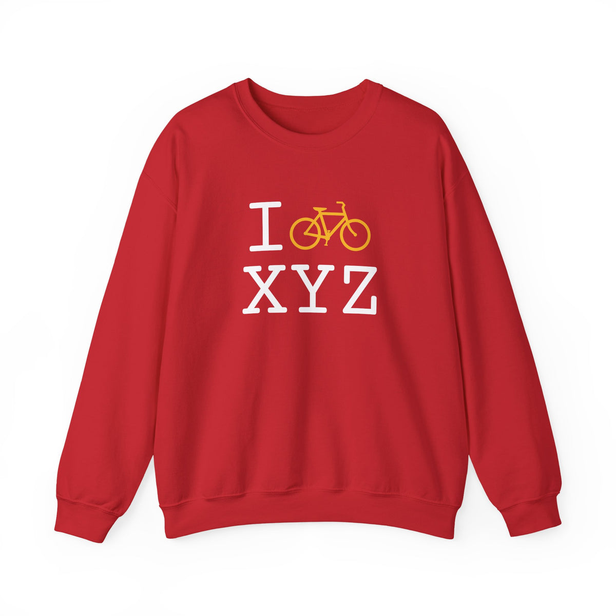 I Bike sweatshirt, yellow bike