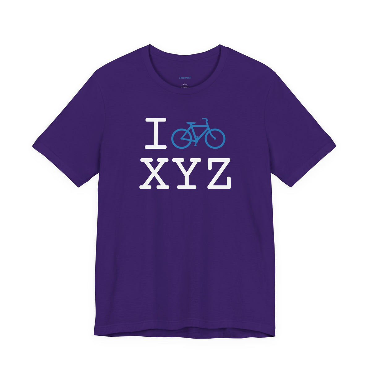 I Bike unisex T, light blue bike