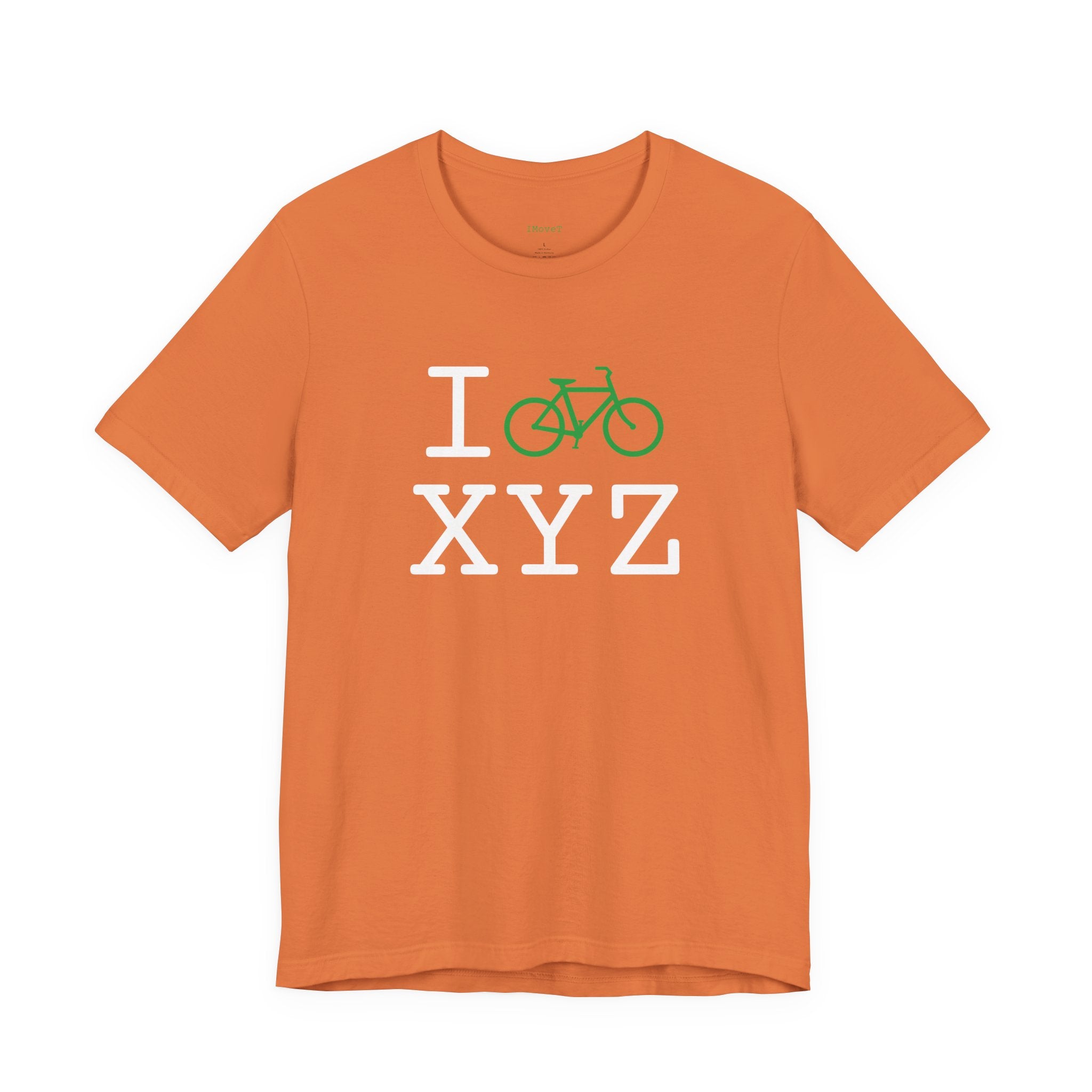 I Bike ___ unisex T, green bike
