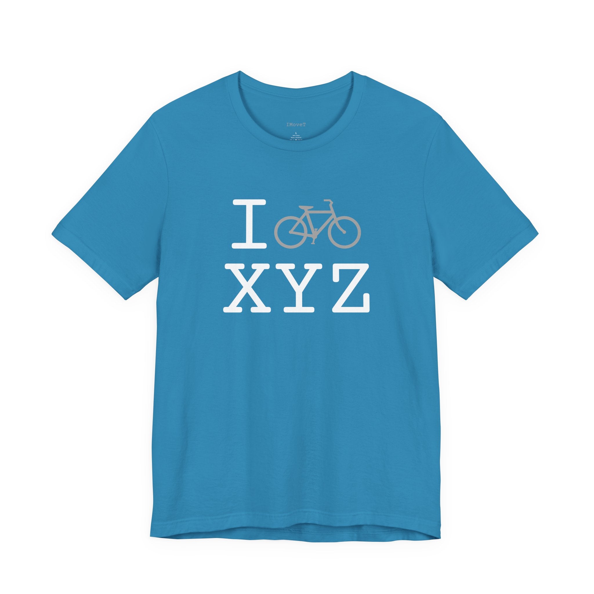I Bike ___ unisex T, grey bike