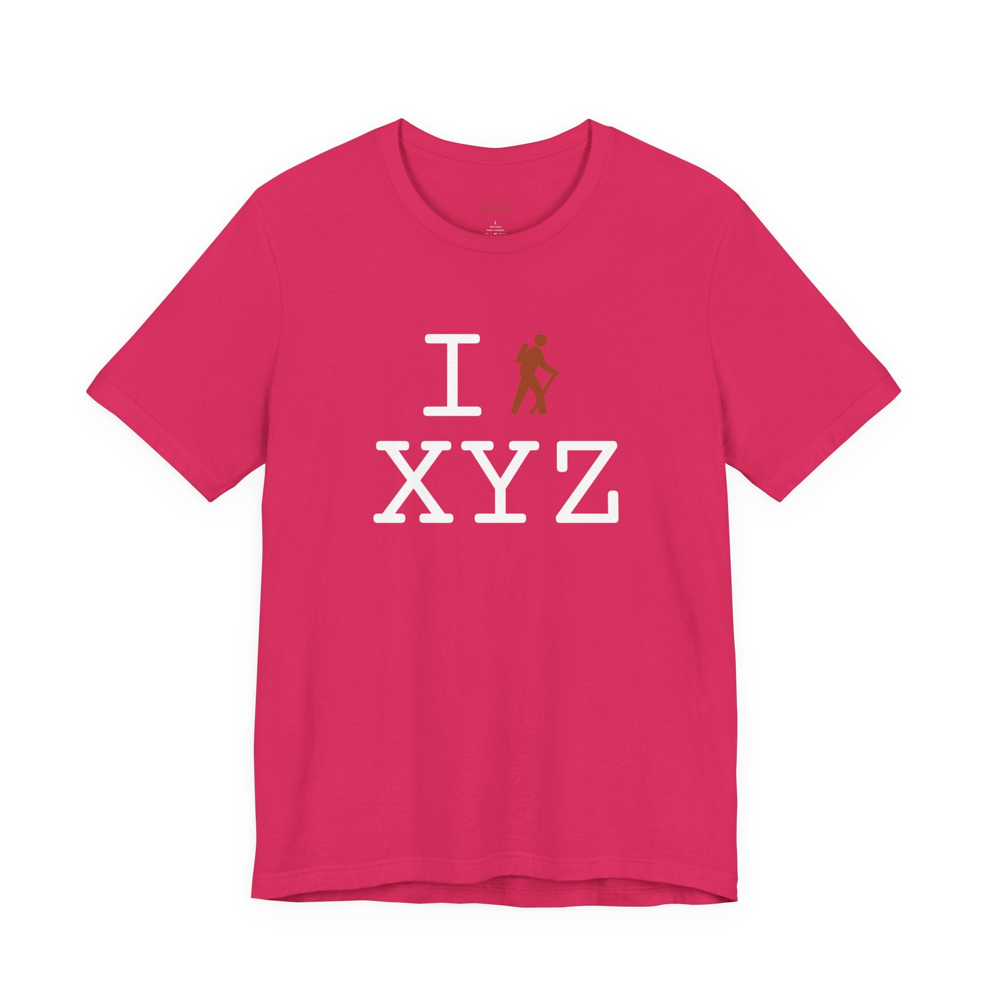 I Hike ___ unisex T, autumn hiker