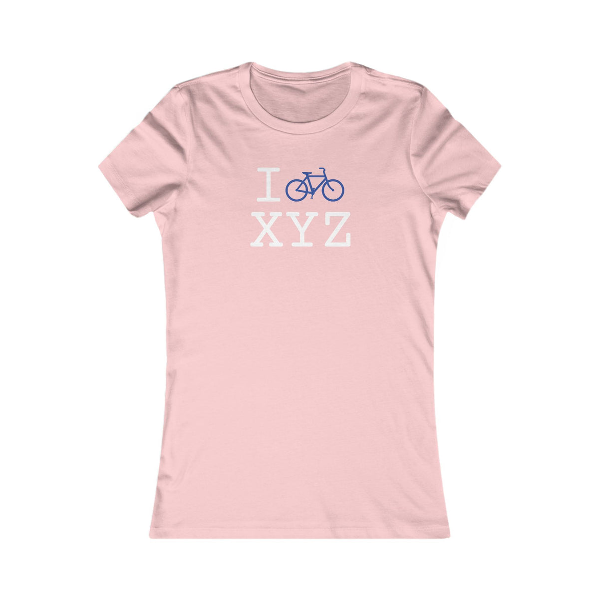 I Bike women's T, blue bike