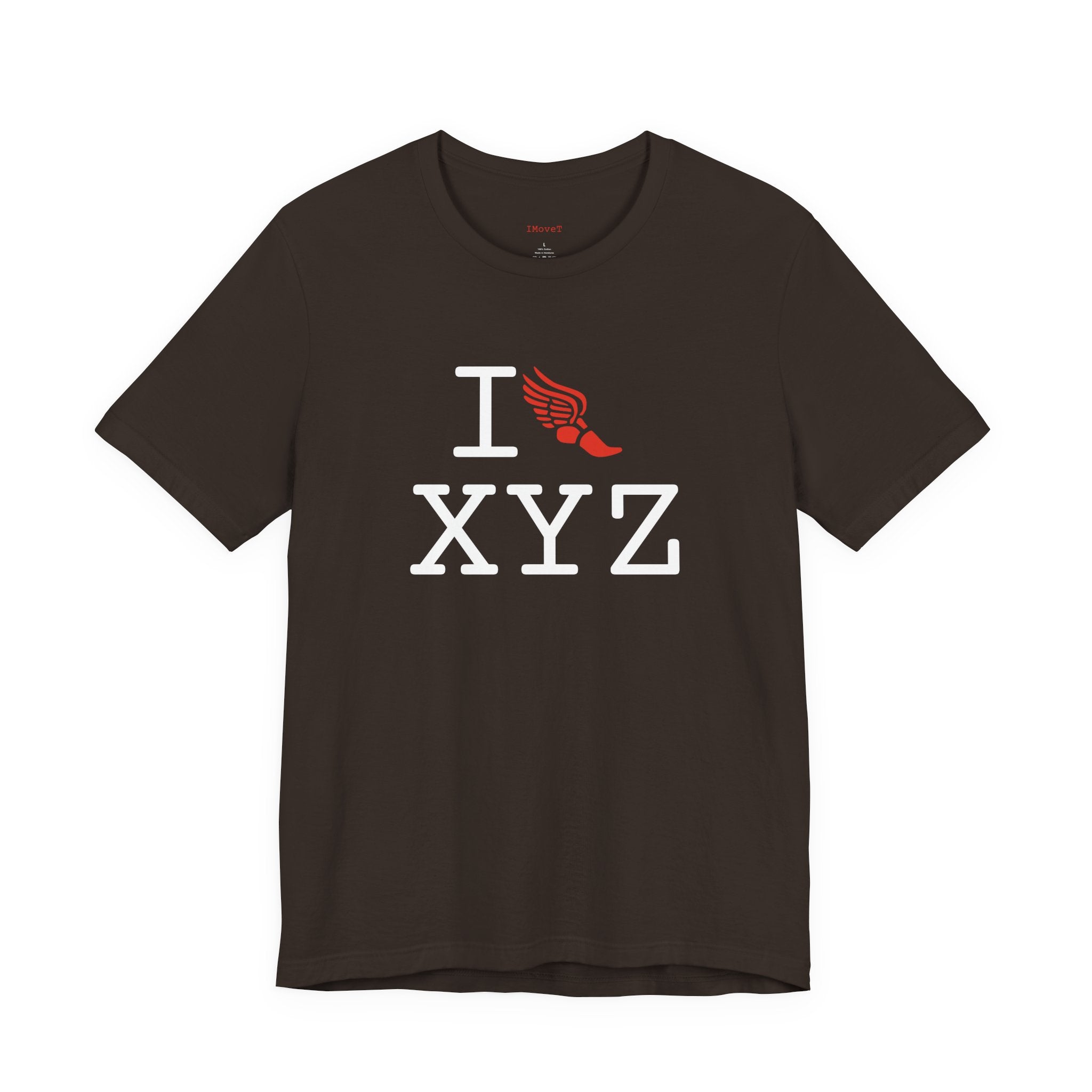 I Run ___ unisex T, red logo