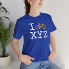 I Bike unisex T, yellow bike