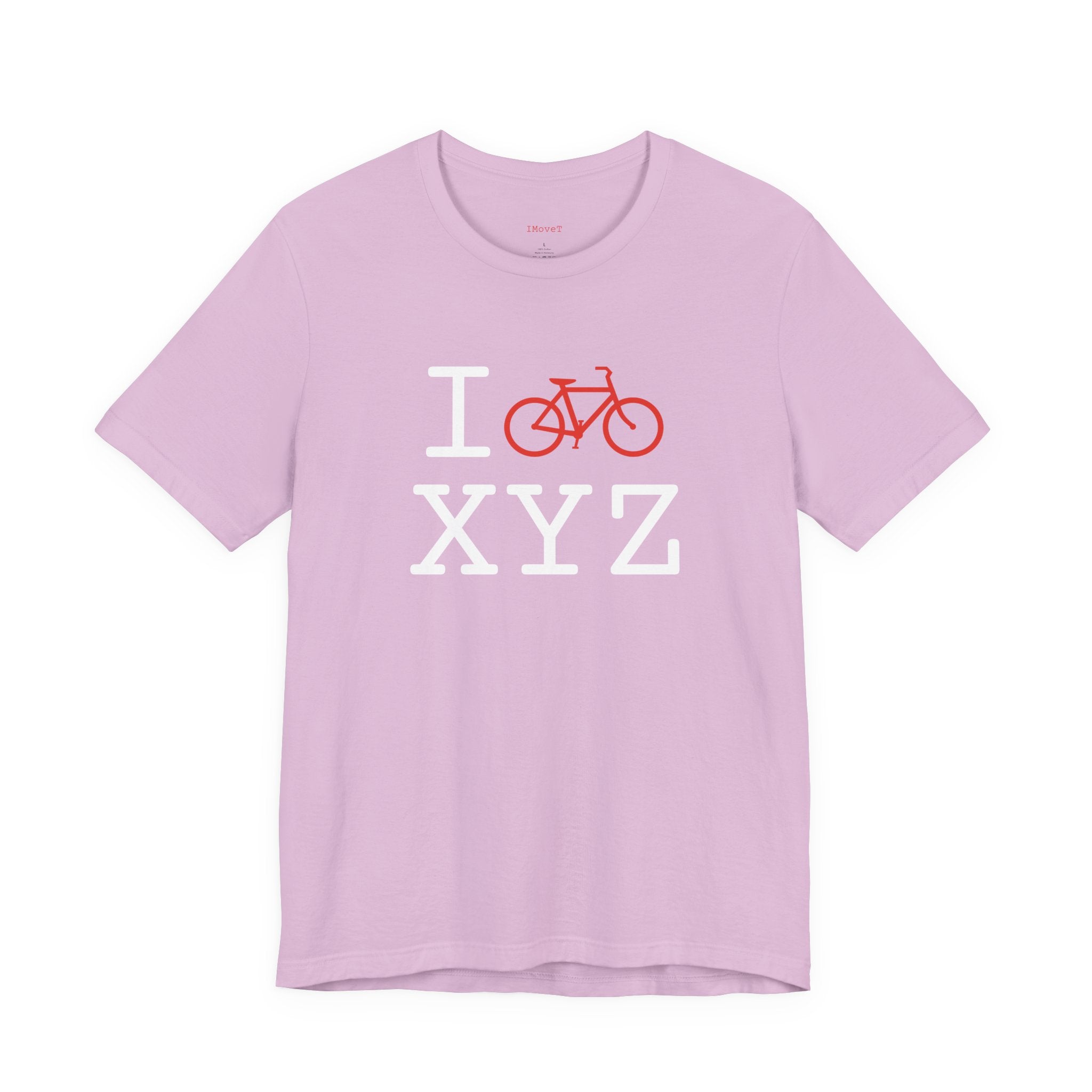 I Bike ___ unisex T, red bike