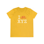 I Bike women's athletic T, red bike